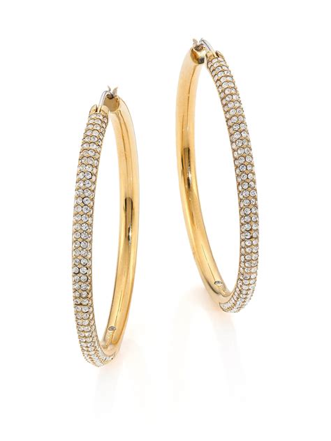 michael kors gold hoop earrings.